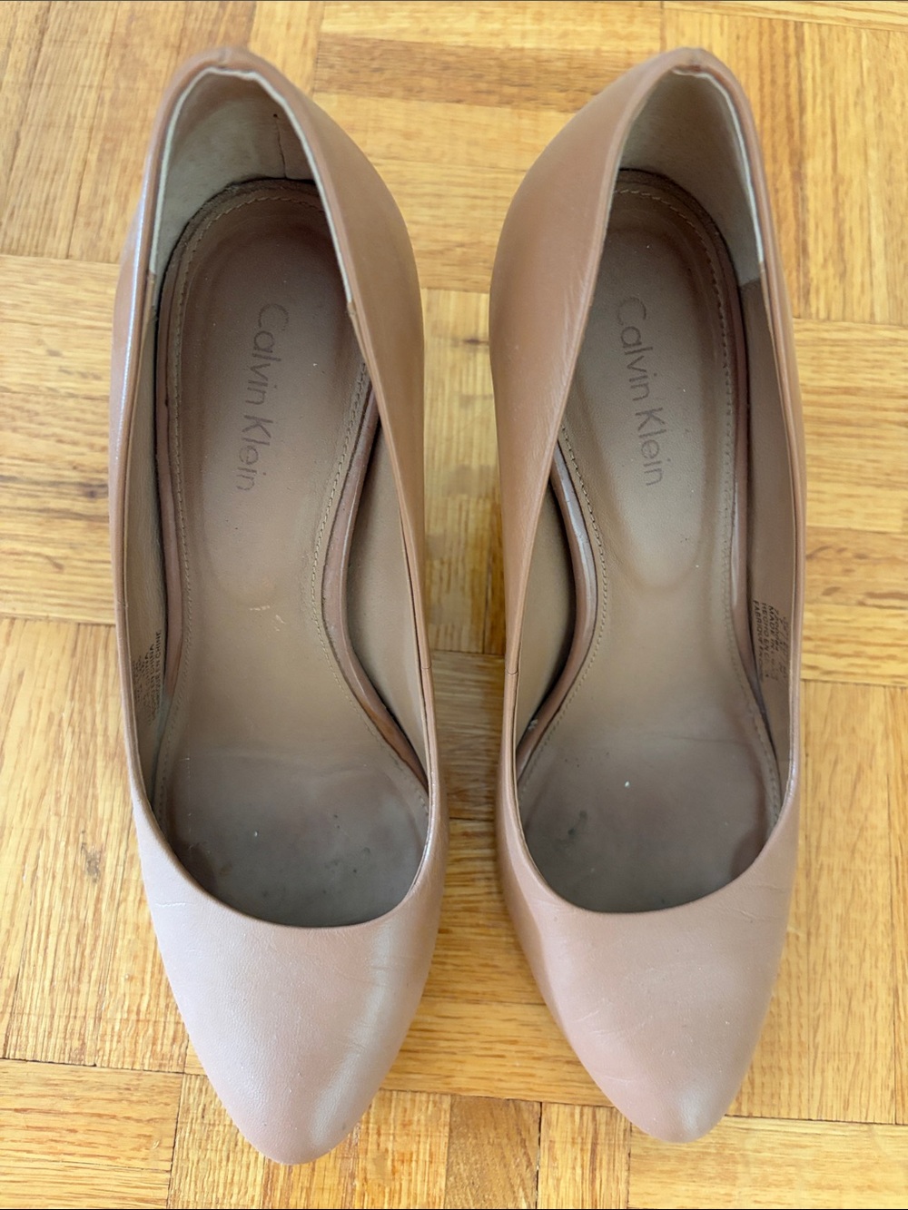 Calvin Klein Women's Tan Pointed-Toe Pumps